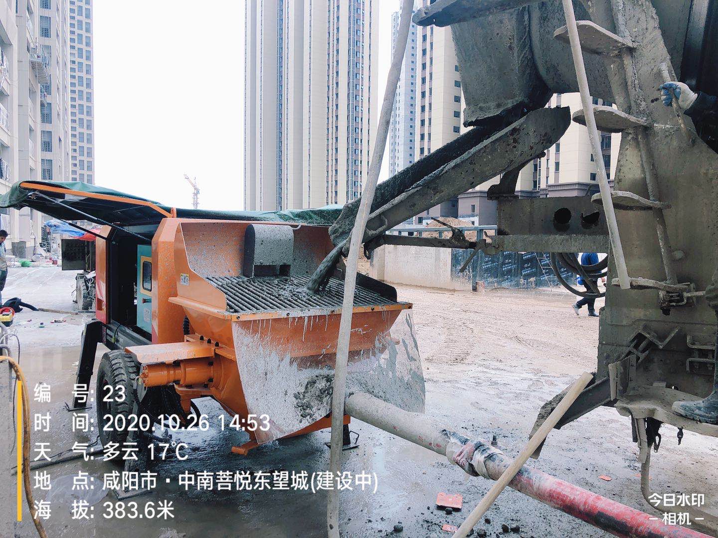 2020年6月，50泵K5--郑州地下车库施工工况